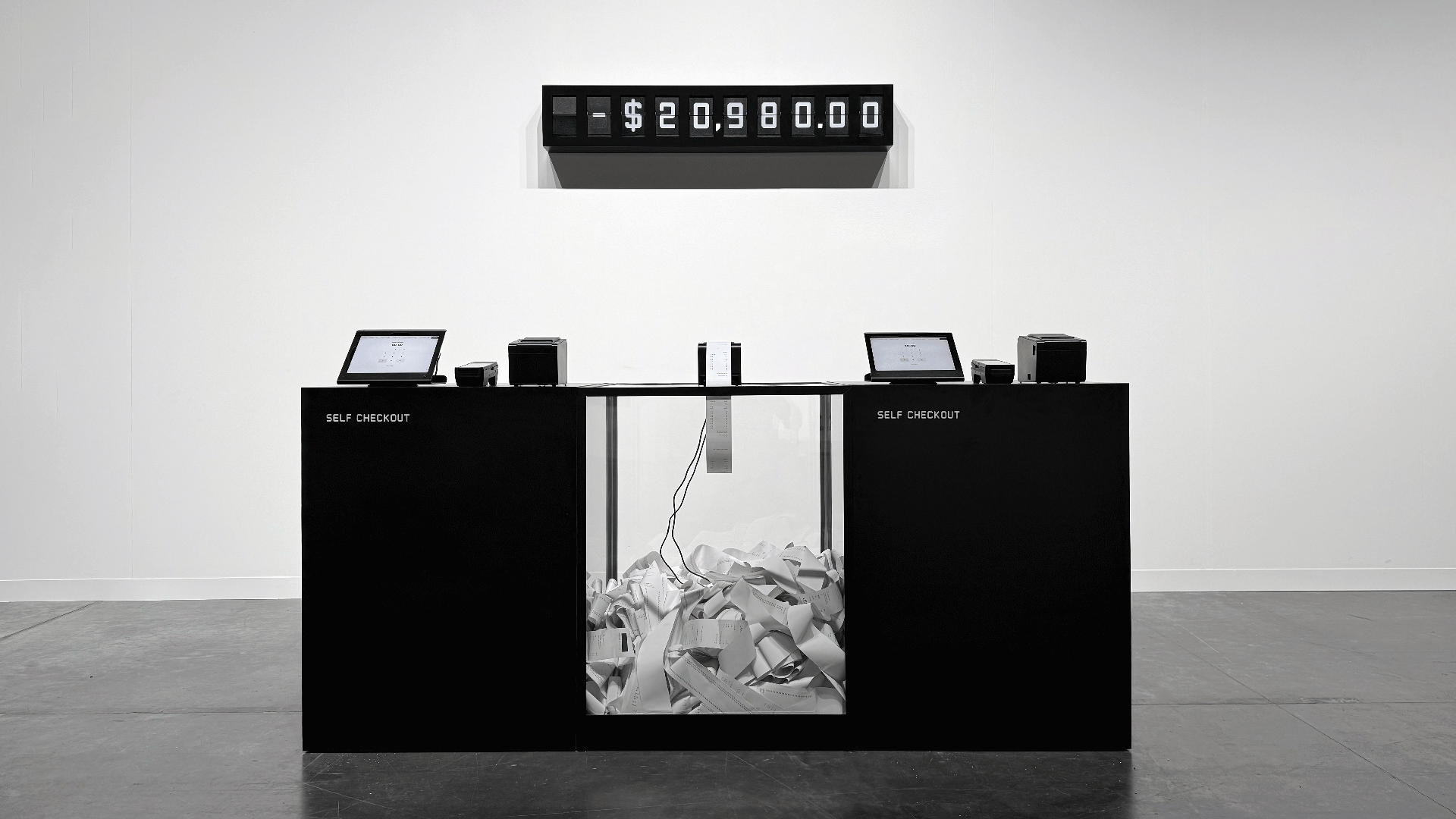 Self Checkout kiosks and online orders plinths